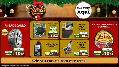 Modelo de TV para TV Horizontal com o tema Ofertas Natalina para Auto peças