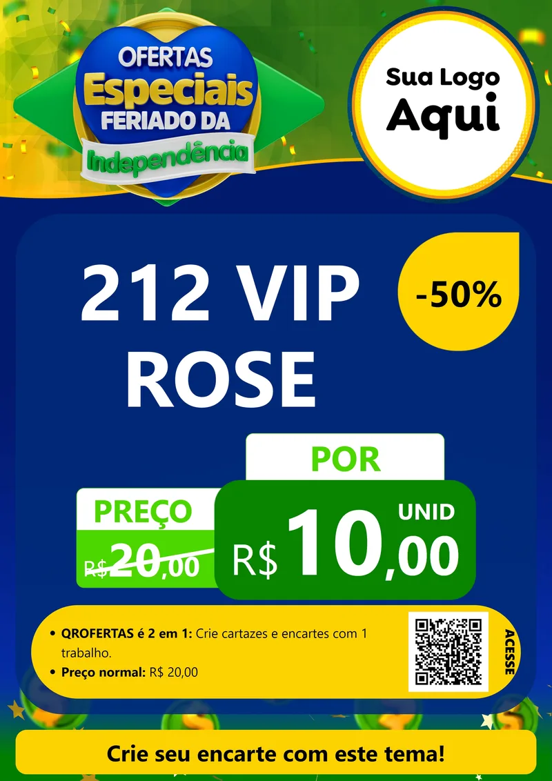 Modelo de Cartaz para Cartaz A4 Vertical com o tema Ofertas Especiais Feriado da Independência para Perfumes