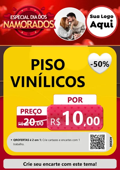Modelo de Cartaz para Cartaz A4 Vertical com o tema Especial Dia Dos Namorados para Material para Construção