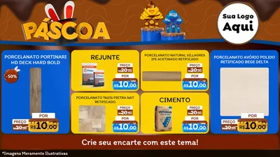 Modelo de TV para TV Horizontal com o tema Páscoa para Pisos e revestimentos