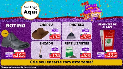 Modelo de TV para TV Horizontal com o tema Pré Carnaval de Ofertas para Agropecuária