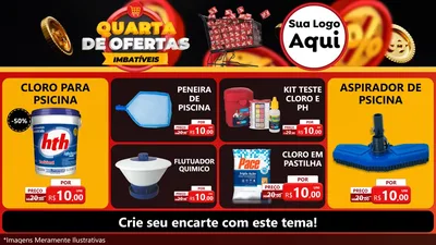 Modelo de TV para TV Horizontal com o tema Quarta de Ofertas Imbatíveis para Produtos para Piscina