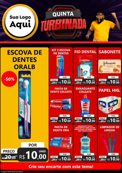 Modelo de Encarte para Encarte A4 Vertical com o tema Quinta Turbinada para Higiene Pessoal