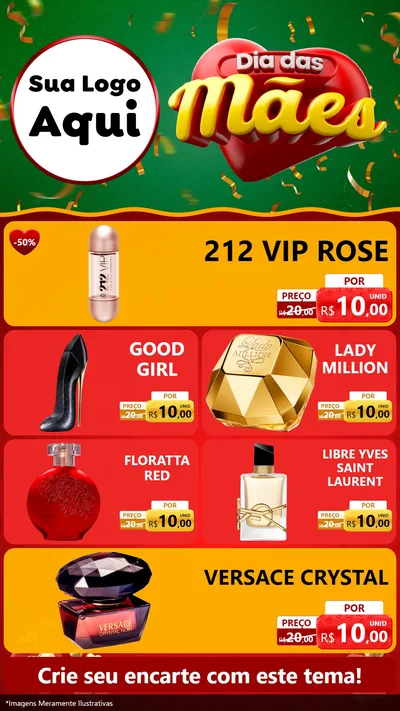 Modelo de TV para TV Vertical com o tema Dia das Mães para Perfumes