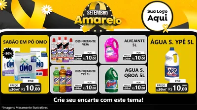 Modelo de TV para TV Horizontal com o tema Setembro Amarelo para Produtos de Limpeza