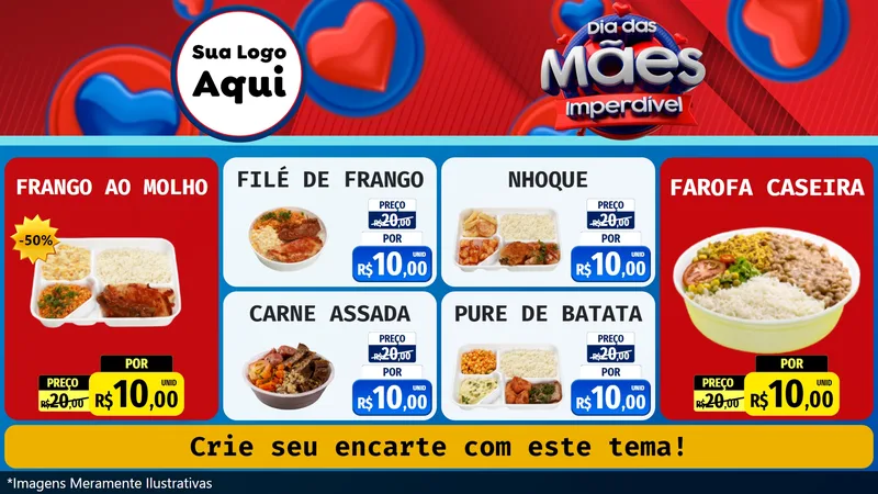 Modelo de TV para TV Horizontal com o tema Dia Das Mães Imperdível para Restaurante