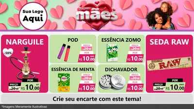 Modelo de TV para TV Horizontal com o tema Dia das Mães para Tabacaria