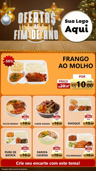 Modelo de Rede Social para Stories com o tema Ofertas de Fim de Ano para Restaurante
