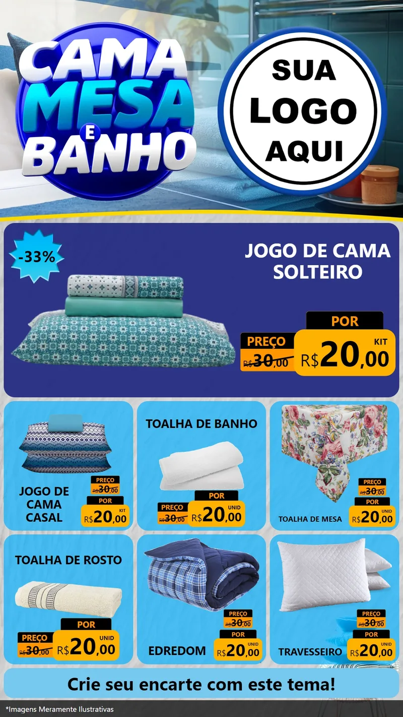Modelo de Rede Social para Stories com o tema Cama, Mesa e Banho para Cama, Mesa e Banho
