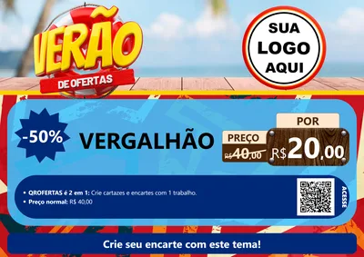 Modelo de Cartaz para Cartaz A4 Horizontal com o tema Verão de Ofertas para Ferragens