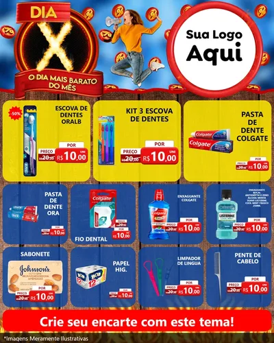 Modelo de Rede Social para Feed Instagram com o tema Dia X - O Dia Mais Barato Do Mês para Higiene Pessoal