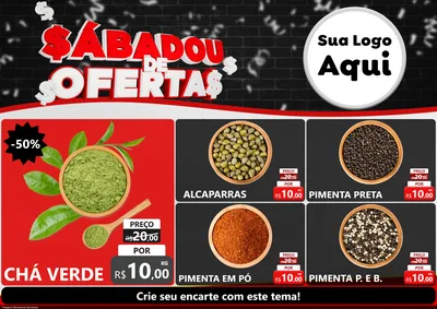 Modelo de Encarte para Encarte A4 Horizontal com o tema Sabadou de Ofertas para Produtos Naturais