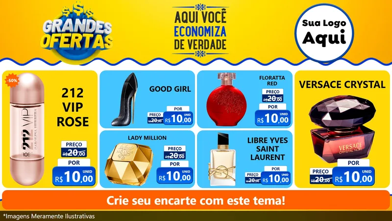 Modelo de TV para TV Horizontal com o tema Grandes Ofertas para Perfumes
