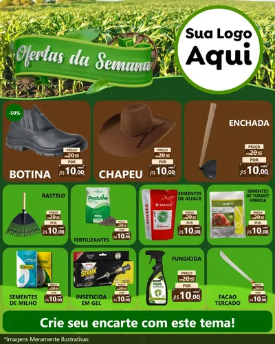 Modelo de Rede Social para Feed Instagram com o tema Ofertas da Semana para Agropecuária