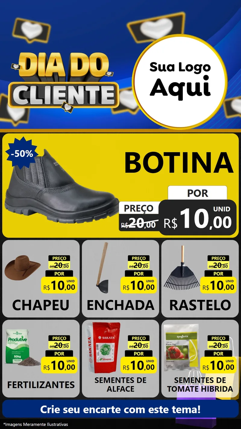Modelo de Rede Social para Stories com o tema Dia Do Cliente para Agropecuária