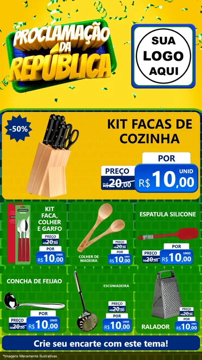 Modelo de Rede Social para Stories com o tema Proclamação da República para Utilidades Domésticas