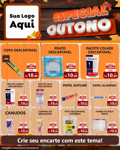 Modelo de Rede Social para Feed Instagram com o tema Especial Outono para Embalagens