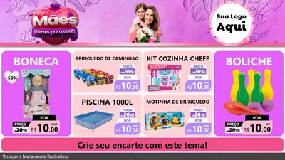 Modelo de TV para TV Horizontal com o tema Dia das Mães Ofertas para Você! para Brinquedos