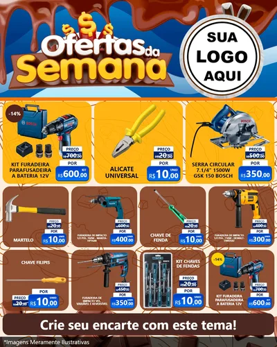 Modelo de Rede Social para Feed Instagram com o tema Ofertas da Semana - Páscoa para Maquinas e Ferramentas