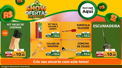 Modelo de TV para TV Horizontal com o tema Show de Ofertas Imbatíveis para Utilidades Domésticas