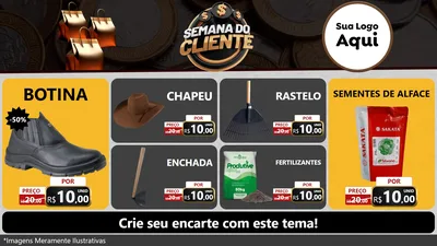 Modelo de TV para TV Horizontal com o tema Semana do Cliente para Agropecuária