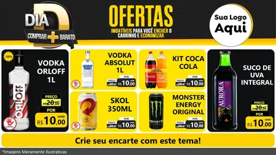 Modelo de TV para TV Horizontal com o tema Dia D Mais Economia para Distribuidora de bebidas