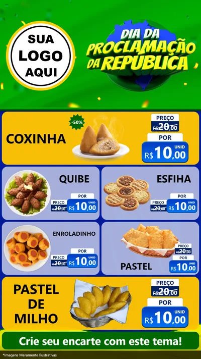 Modelo de TV para TV Vertical com o tema Dia Da Proclamação Da República para Salgadaria