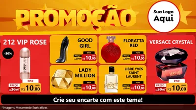 Modelo de TV para TV Horizontal com o tema Promoção para Perfumes