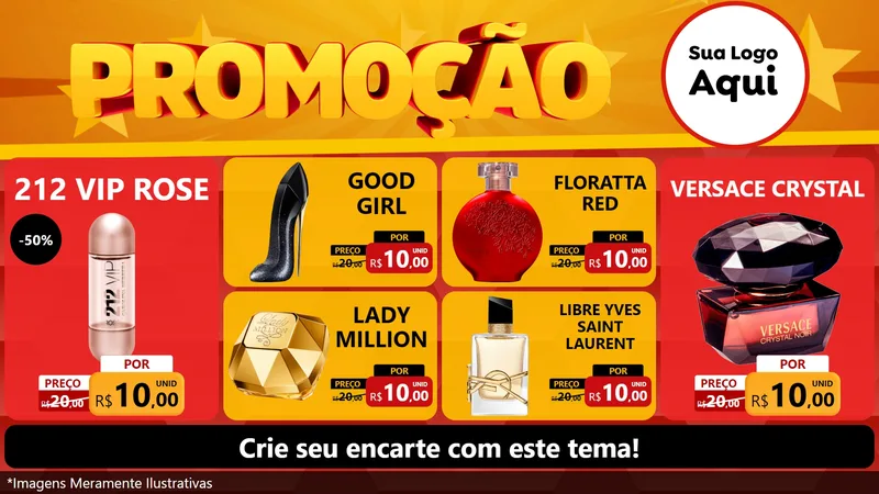 Modelo de TV para TV Horizontal com o tema Promoção para Perfumes