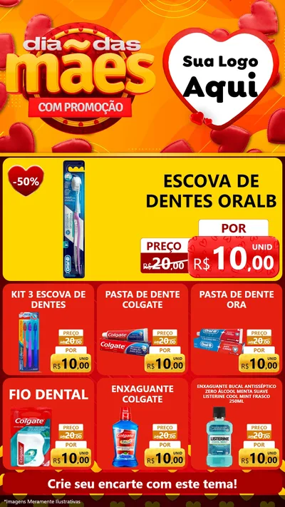 Modelo de Rede Social para Stories com o tema Dia das Mães com Promoção para Higiene Pessoal