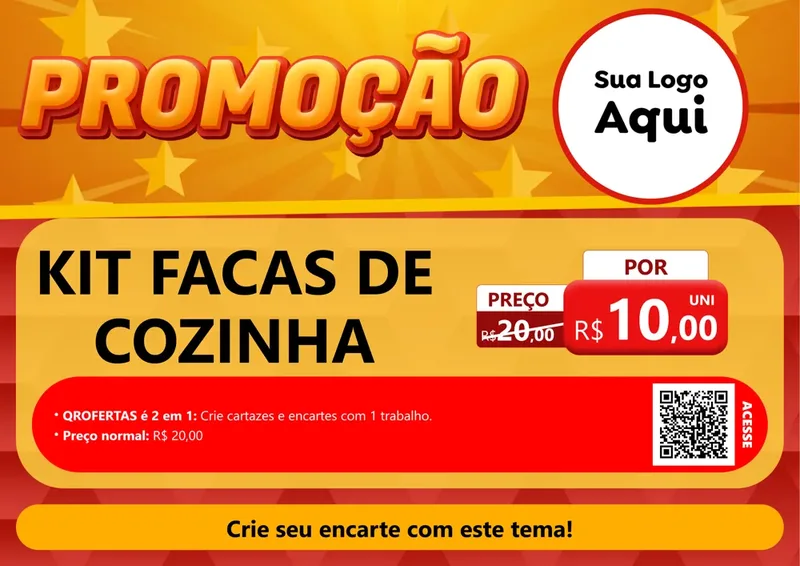 Modelo de Cartaz para Cartaz A4 Horizontal com o tema Promoção para Utilidades Domésticas