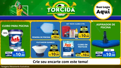 Modelo de TV para TV Horizontal com o tema Torcida para Produtos para Piscina