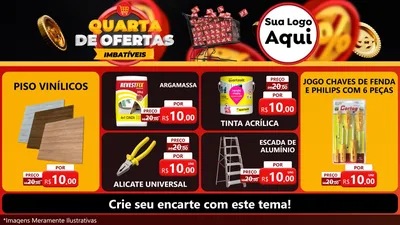 Modelo de TV para TV Horizontal com o tema Quarta de Ofertas Imbatíveis para Material para Construção