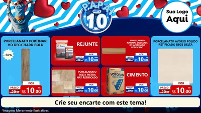 Modelo de TV para TV Horizontal com o tema Papai Nota 10 para Pisos e revestimentos
