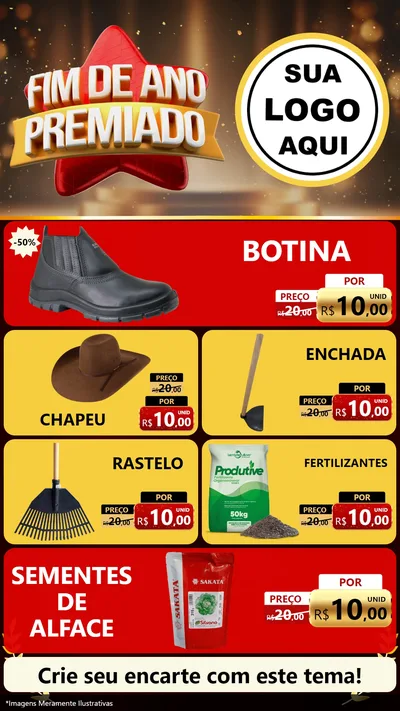 Modelo de TV para TV Vertical com o tema Fim de Ano Premiado para Agropecuária