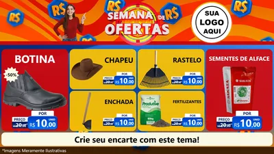 Modelo de TV para TV Horizontal com o tema Semana de Ofertas para Agropecuária