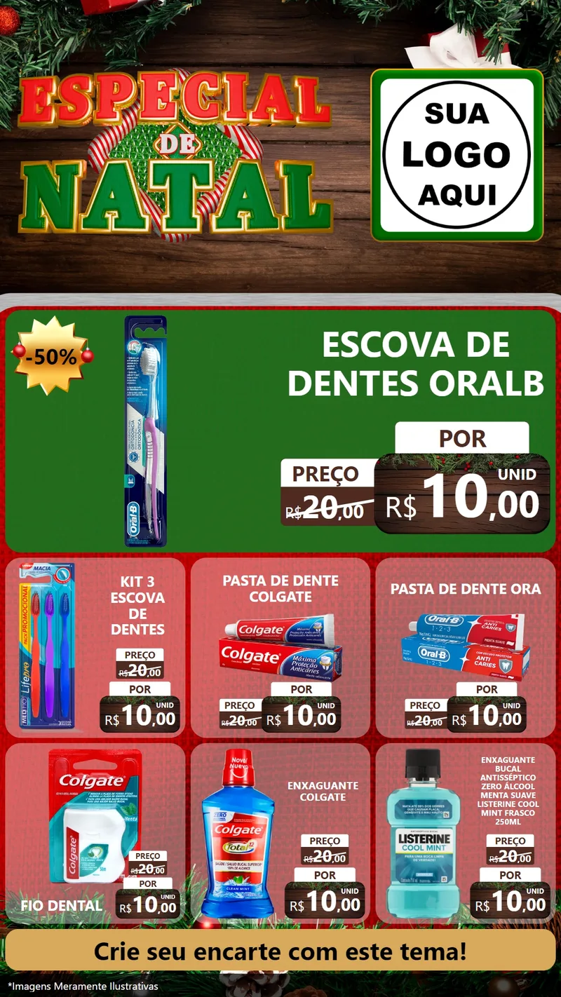 Modelo de Rede Social para Stories com o tema Especial de Natal para Higiene Pessoal