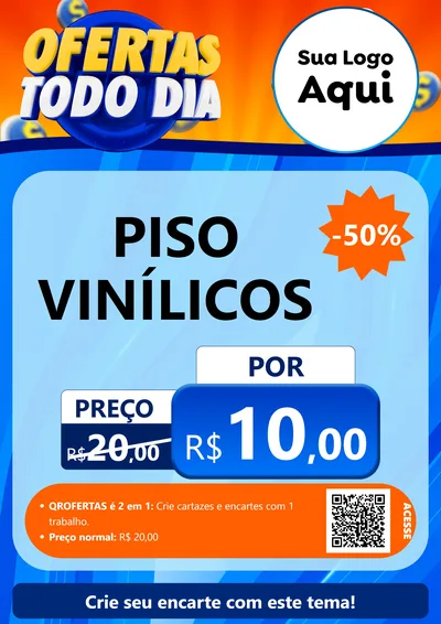 Modelo de Cartaz para Cartaz A4 Vertical com o tema Ofertas Todo Dia para Material para Construção