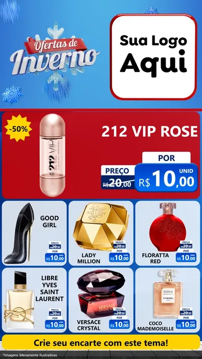 Modelo de Rede Social para Stories com o tema Ofertas de Inverno para Perfumes