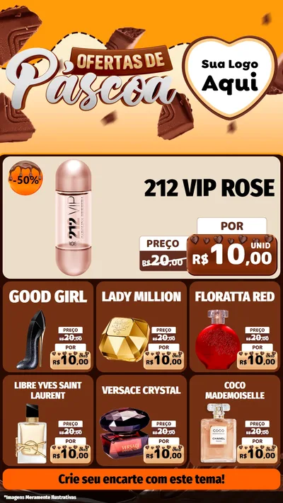 Modelo de Rede Social para Stories com o tema Ofertas de Páscoa para Perfumes