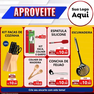 Modelo de Rede Social para Feed Facebook com o tema Aproveite para Utilidades Domésticas
