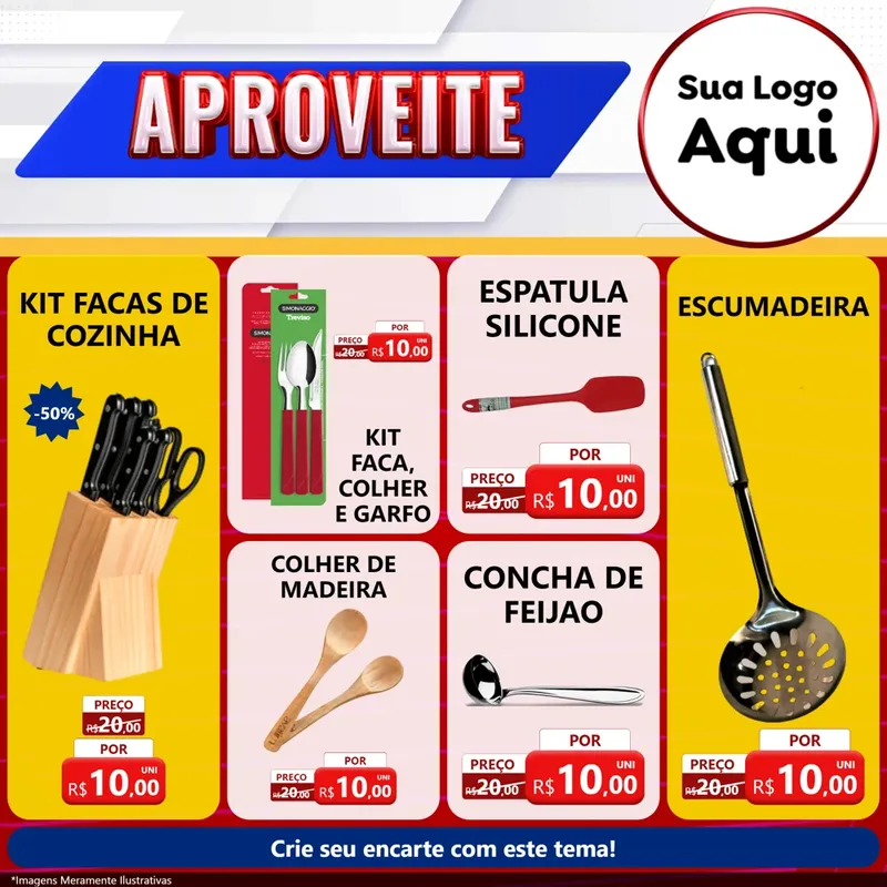 Modelo de Rede Social para Feed Facebook com o tema Aproveite para Utilidades Domésticas
