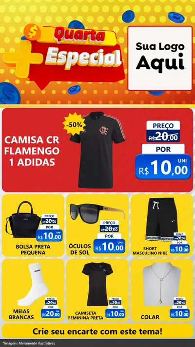 Modelo de Rede Social para Stories com o tema Quarta Mais Especial para Roupas e acessórios