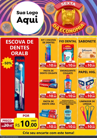 Modelo de Encarte para Encarte A4 Vertical com o tema Sexta da Economia para Higiene Pessoal