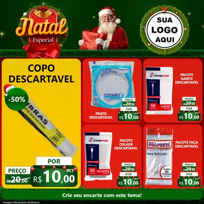 Modelo de Rede Social para Feed Facebook com o tema Natal Especial para Embalagens