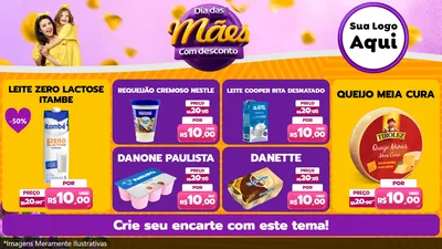 Modelo de TV para TV Horizontal com o tema Dia das Mães com Desconto para Frios e Laticínios