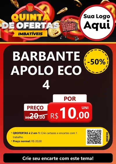 Modelo de Cartaz para Cartaz A4 Vertical com o tema Quinta de Ofertas Imbatíveis para Armarinho e Aviamentos