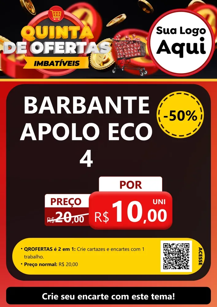 Modelo de Cartaz para Cartaz A4 Vertical com o tema Quinta de Ofertas Imbatíveis para Armarinho e Aviamentos