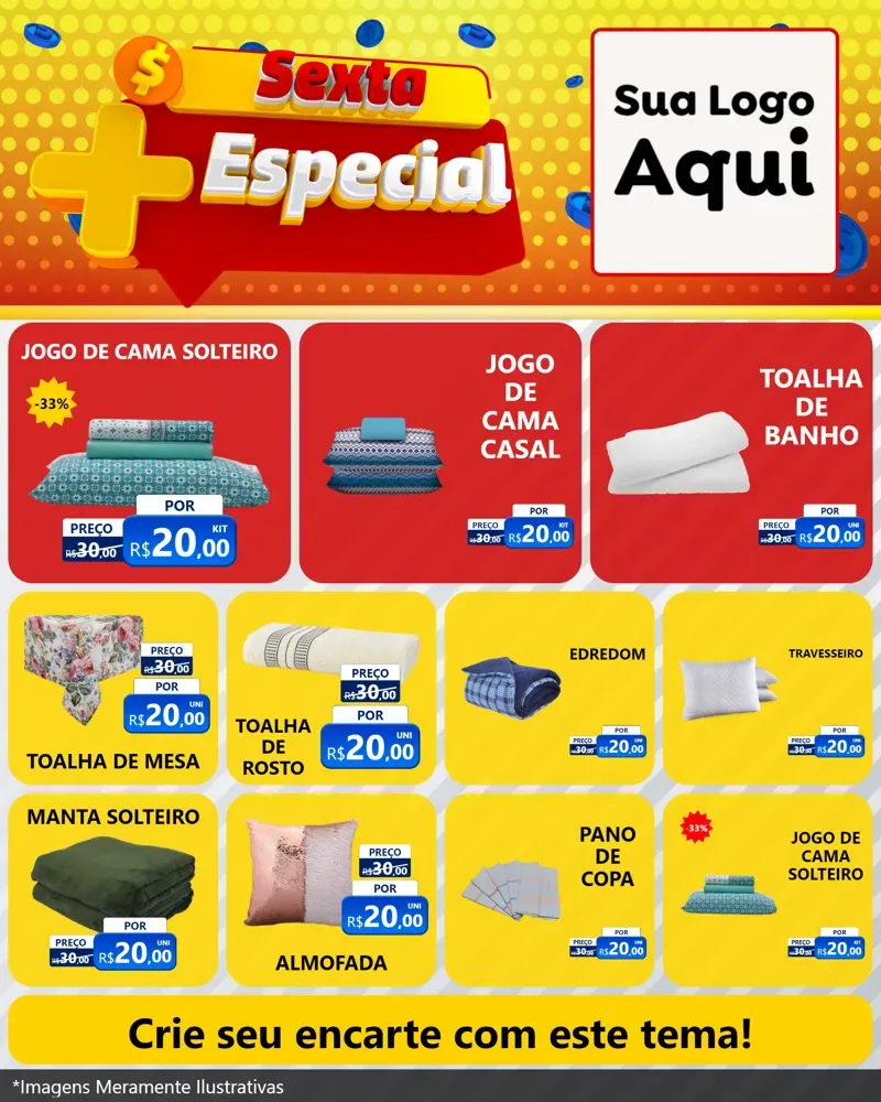 Modelo de Rede Social para Feed Instagram com o tema Sexta Mais Especial para Cama, Mesa e Banho