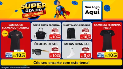 Modelo de TV para TV Horizontal com o tema Super Dia do Consumidor para Roupas e acessórios